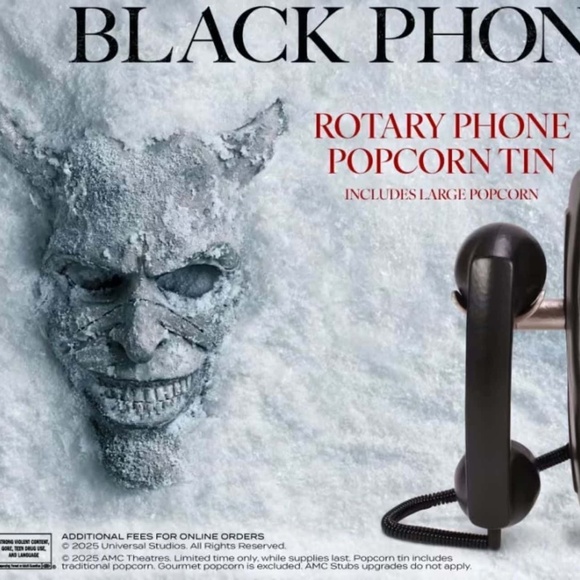 Black Phone 2 Rotary Phone Popcorn Tin Bucket AMC Exclusive NEW - Picture 2 of 8